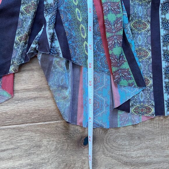 Tahari Dress Size XS Multicolor Tile Stripe Midi V-Neck Sleeveless - Picture 6 of 9